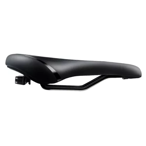 Fietszadel Comfort Met Achterlicht - LED - Zwart/Blauw Dames/Heren