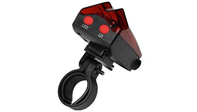 Fiets Achterlicht - 5 LED met Laser Fietsverlichting