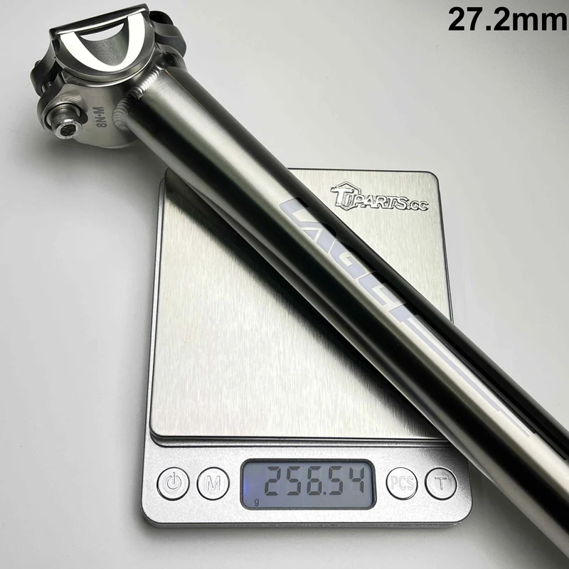 Laget Titanium Straight Seatpost | 0mm (Zero)-Offset, 27.2/31.6mm