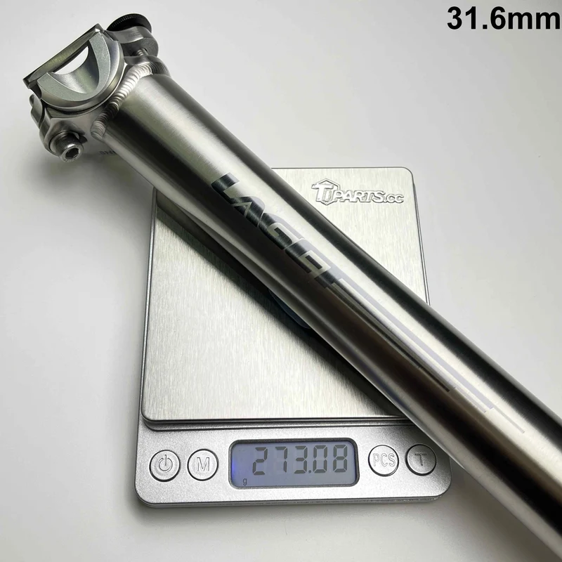 Laget Titanium Straight Seatpost | 0mm (Zero)-Offset, 27.2/31.6mm