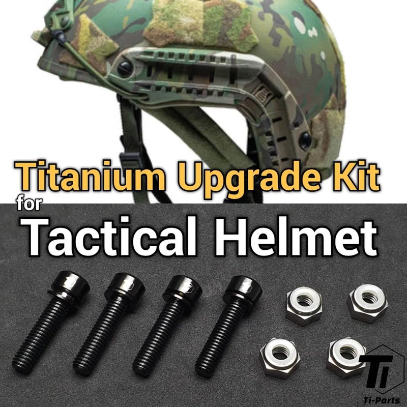 Titanium Bolt Upgrade kit for Tactical Helmet | Anti Rust | Grade 5 Titanium Screw