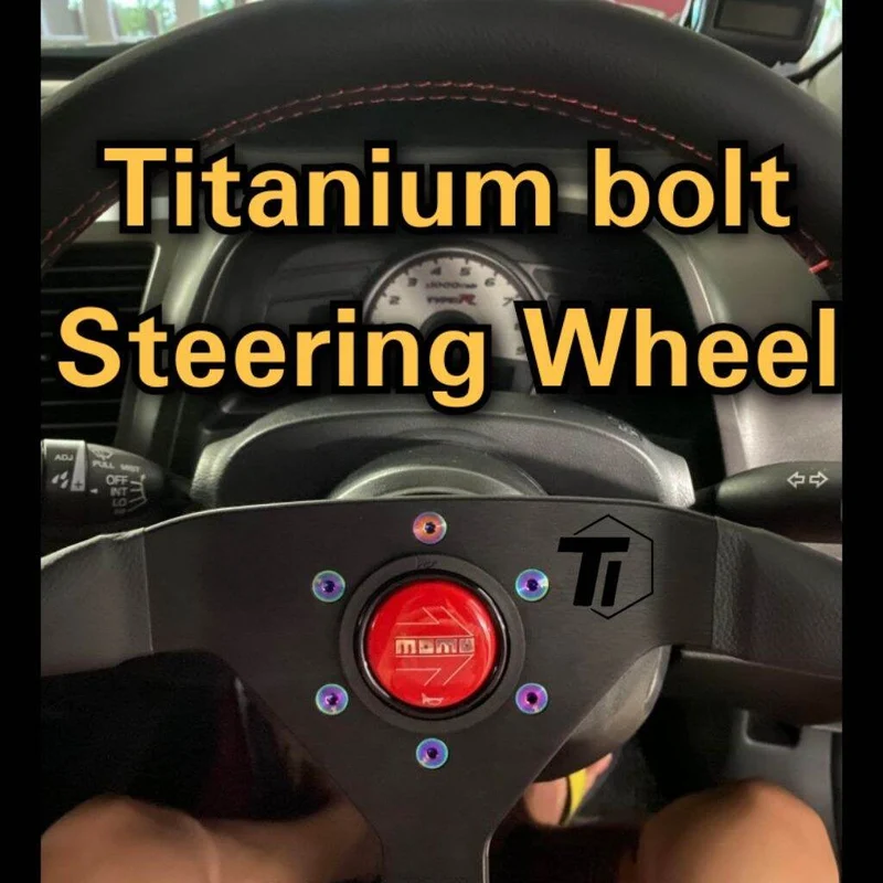 Titanium bolt for Steering Wheel MOMO NARDI VERTEX OMP SPOON JS Heritage Indy R1909 33S Sparco NRG Innovations Deep