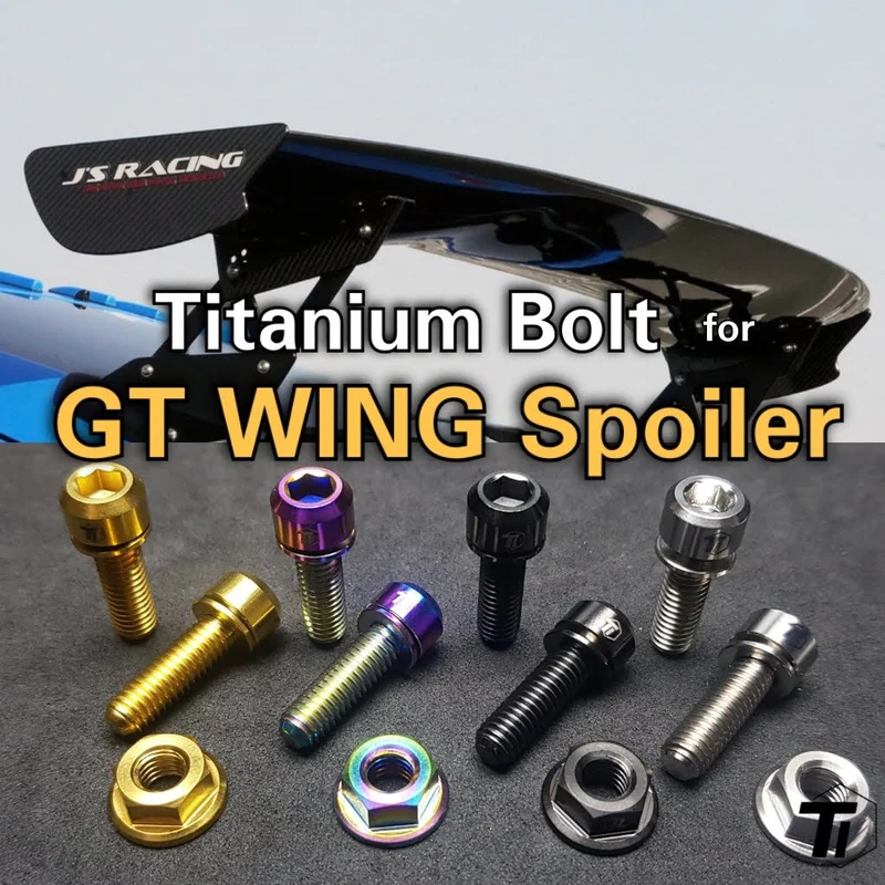 Titanium Bolt for GT Wing Spoiler| Rear Spoiler Car GT Style Big Country Lab APR JS Racing Duraflex Universal | Titanium