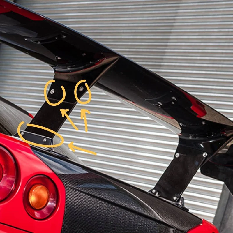 Titanium Bolt for GT Wing Spoiler| Rear Spoiler Car GT Style Big Country Lab APR JS Racing Duraflex Universal | Titanium