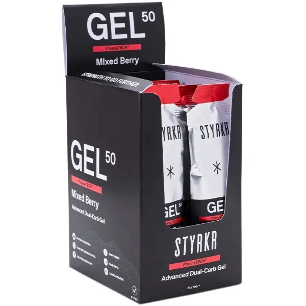 STYRKR - GEL50 Dual-Carb Energy Gel Box - Goût au Choix