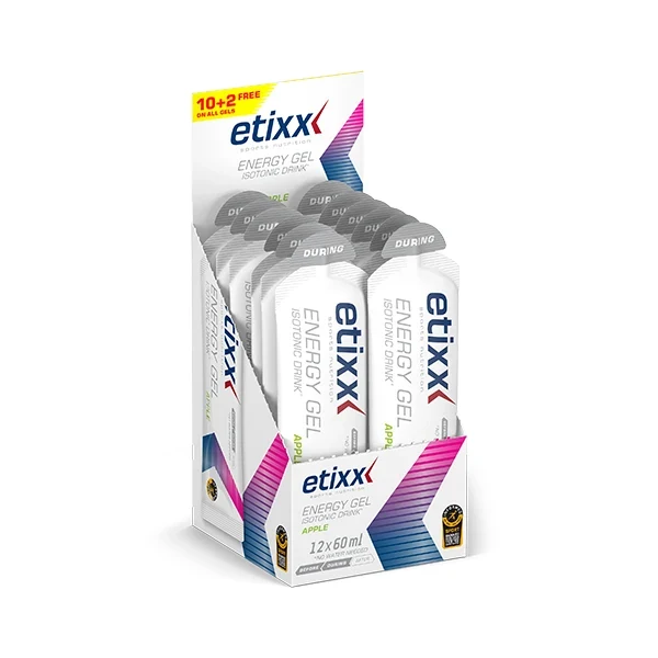 ETIXX - Isotonic Drink Energy Gel BOX (12x60ml) - Apple - DDM 08.10.2026