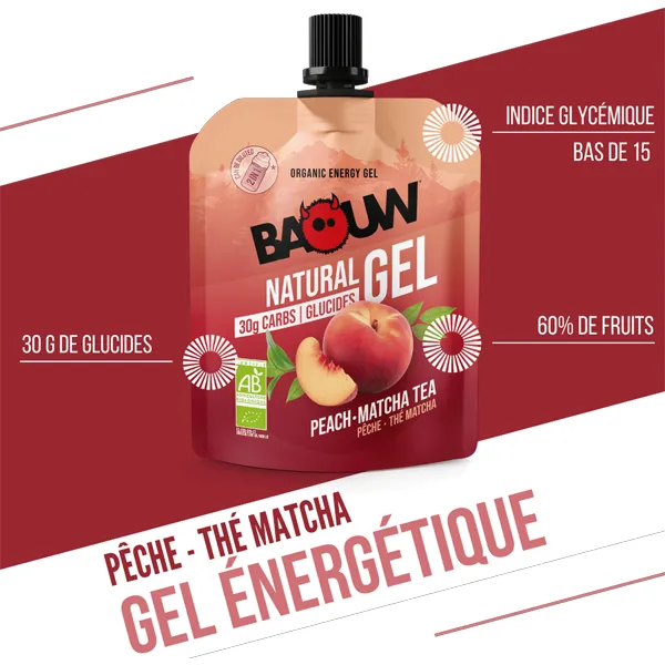 Gel Naturel BIO (85g) - Peche & Thé Matcha