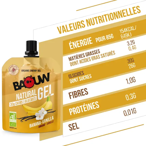 Gel Naturel BIO (85g) - Banane & Vanille