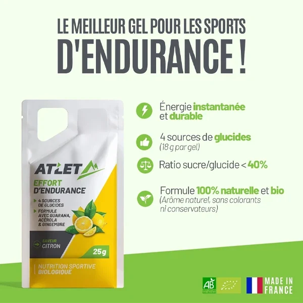 Gel Énergétique BIO (25g) - Citron Guarana