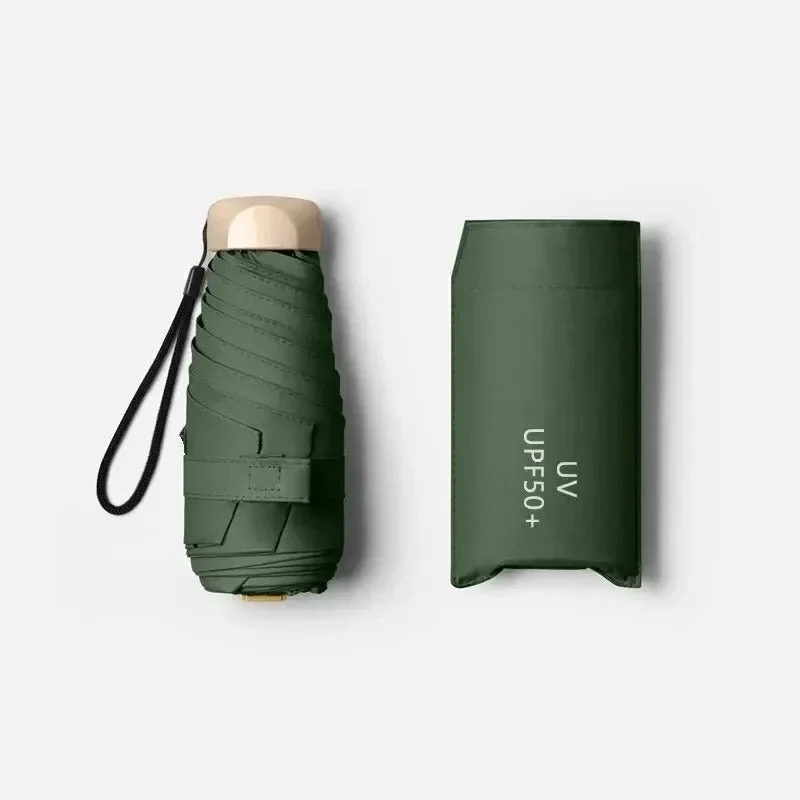 Opvouwbare Mini Paraplu met UV Bescherming Winddicht Compact Regenscherm Zakformaat Reisparaplu Outdoor | Sansoti