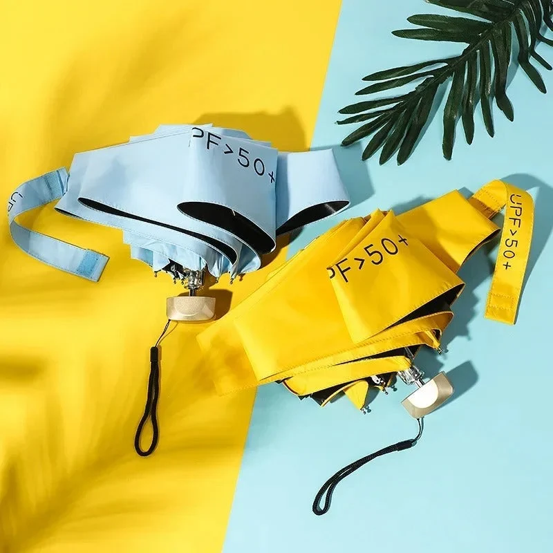 Opvouwbare Mini Paraplu met UV Bescherming Winddicht Compact Regenscherm Zakformaat Reisparaplu Outdoor | Sansoti