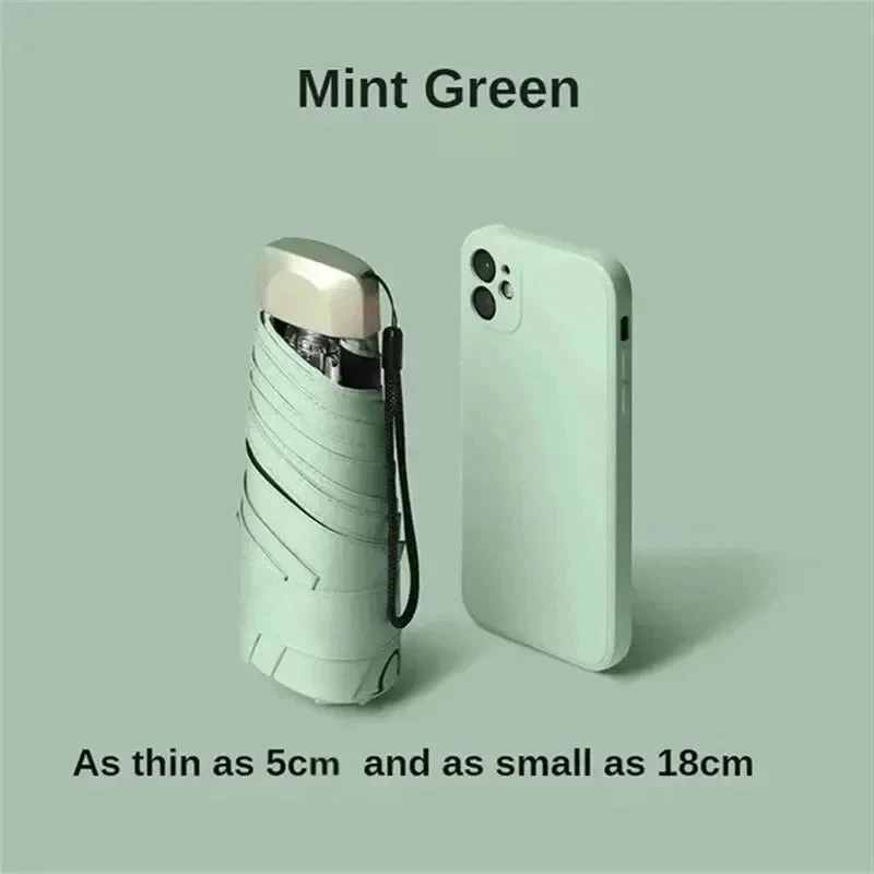 Opvouwbare Mini Paraplu met UV Bescherming Winddicht Compact Regenscherm Zakformaat Reisparaplu Outdoor | Sansoti