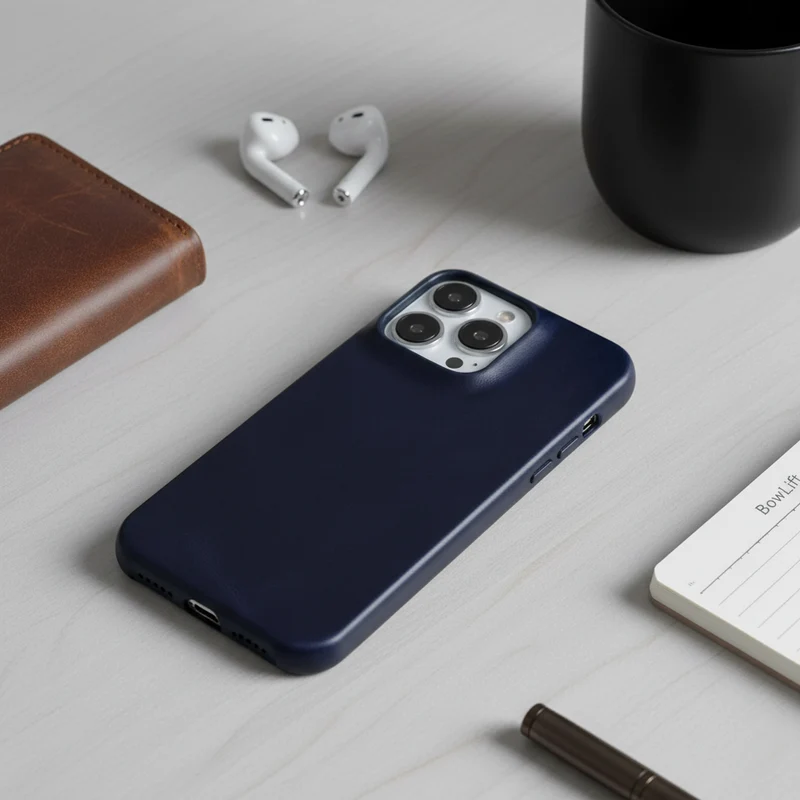 Lederen iPhone Hoesje met Oliewax Afwerking | Luxe Bescherming voor iPhone 13-16 | MagSafe Compatible | Sansoti