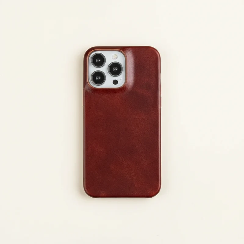 Lederen iPhone Hoesje met Oliewax Afwerking | Luxe Bescherming voor iPhone 13-16 | MagSafe Compatible | Sansoti