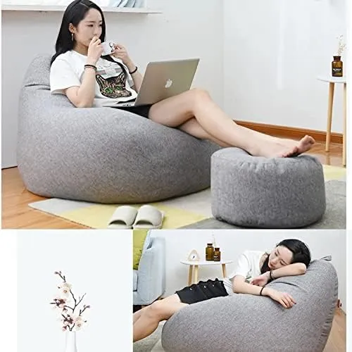 Zachte Linnen Zitzakhoes – Ergonomisch Comfort & Modern Design voor Woonkamer | Sansoti