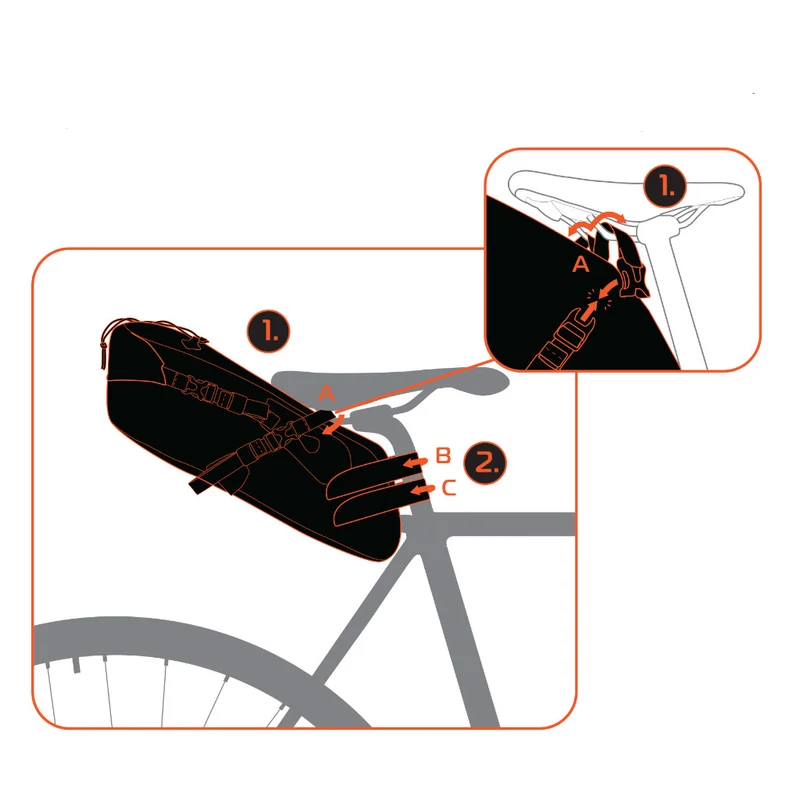 Sacoche de selle pour le bikepacking 10L Aqua Evo Adventure Oxford
