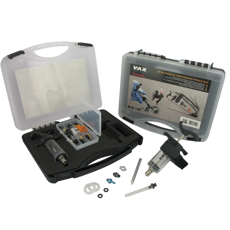 Kit de purge pour freins hydrauliques liquide DOT/Minéral VAR