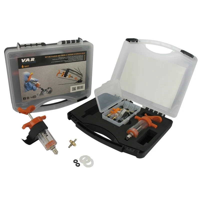 Kit de purge pour freins hydrauliques liquide DOT/Minéral VAR