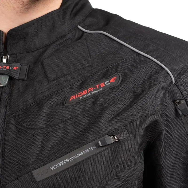 Blouson de Moto Homme Urban Rider-Tec Textile Noir