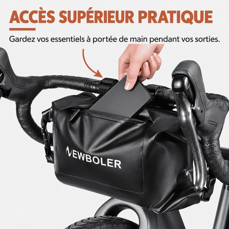 Sacoche vélo guidon avant 7L étanche