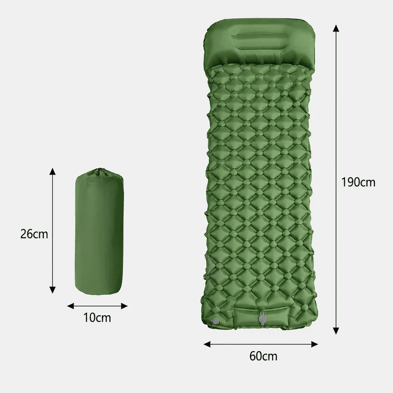 Matelas gonflable 1 personne Camping & Bivouac | avec oreiller