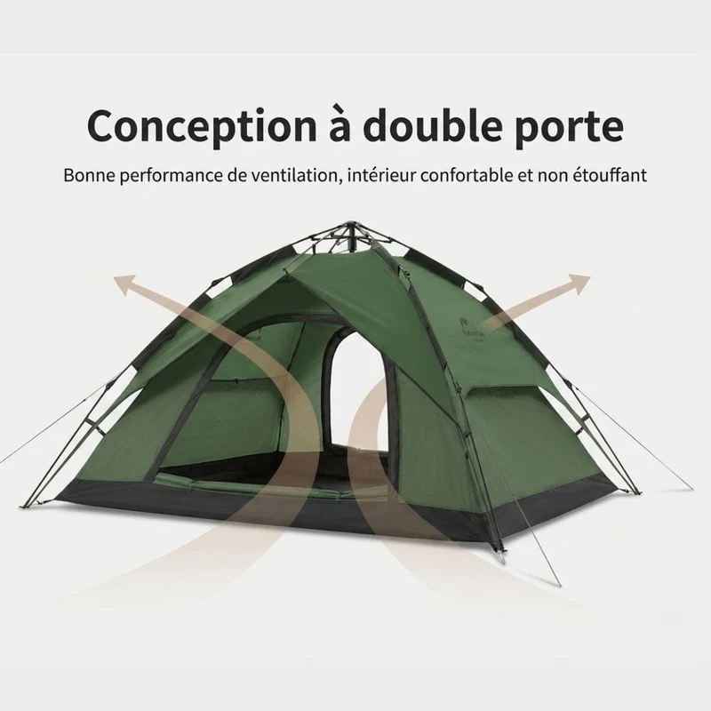 Tente de camping & bivouac automatique 3 places | Etanche 3,6kg