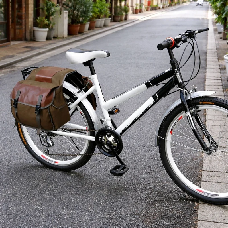 Double sacoche étanche de porte bagage, pour vélo de ville | 30L