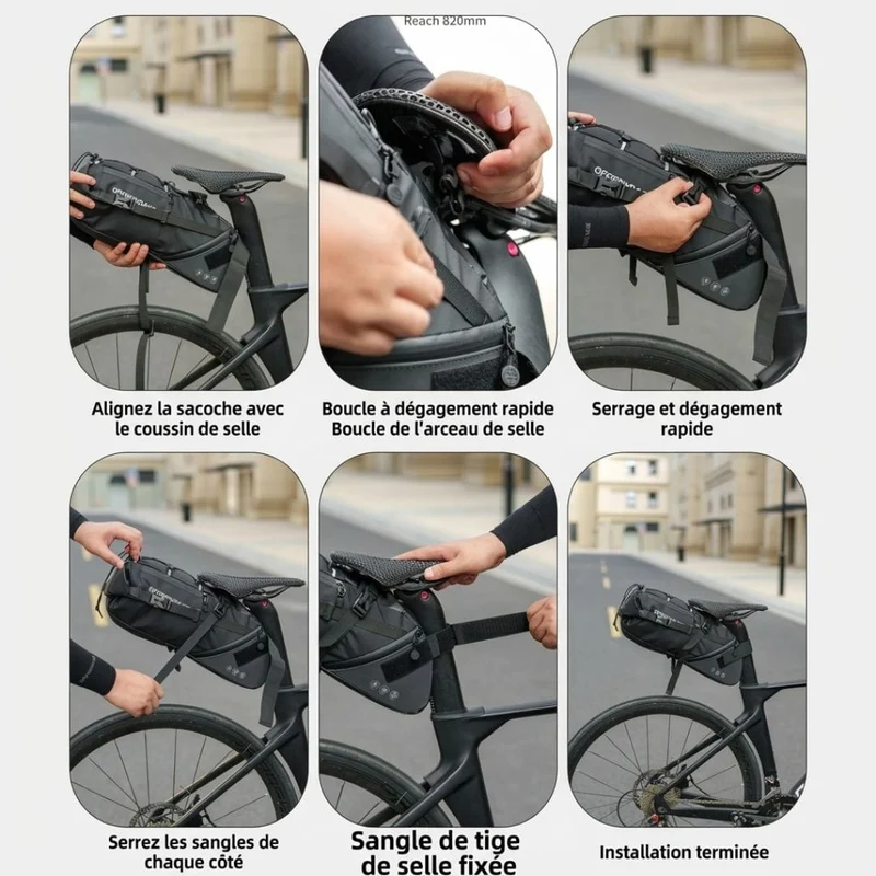 Sacoche de Selle étanche compatible tous vélos gravel et VTT | 15L