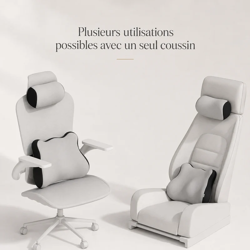 Appui-tête à sangle pour chaise de bureau