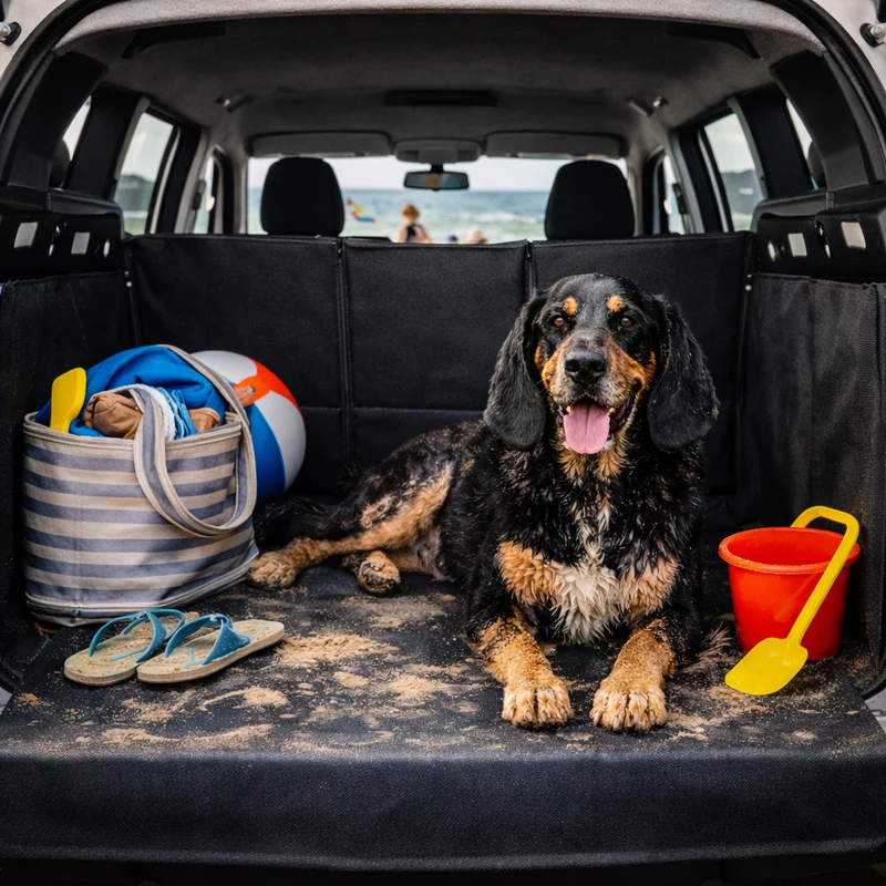 Protection de coffre intégrale sur mesure compatible avec Dacia Duster 3 par b&m brands and markets