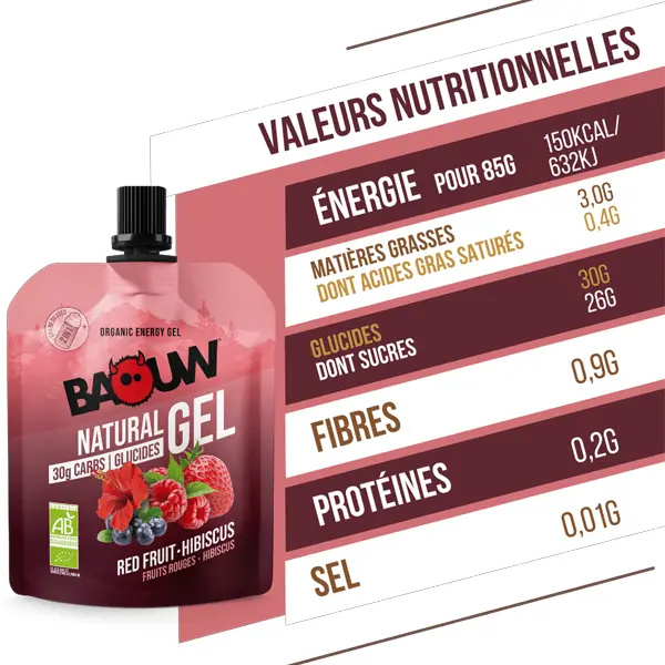 Gel Naturel BIO (85g) - Fruits Rouges & Hibiscus