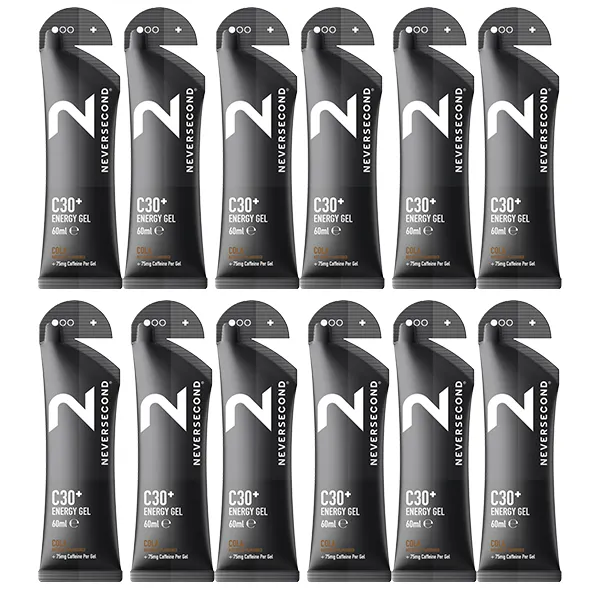C30 Energy Gel + Caffeine Box (12x60ml) - Goût au choix