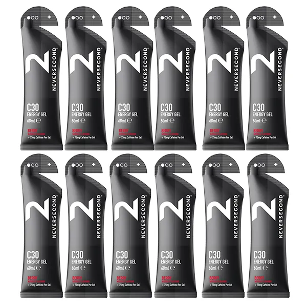 C30 Energy Gel + Caffeine Box (12x60ml) - Goût au choix