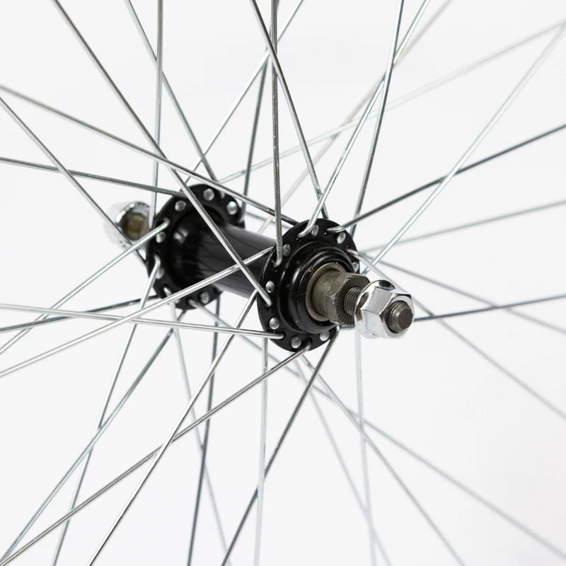 Roue vélo avant 26 pouces simple paroi axe à écrous