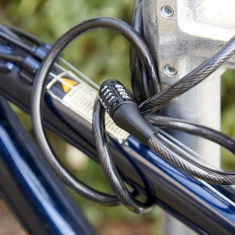 Antivol vélo à code spécial Bikepacking | Câble acier 92cm