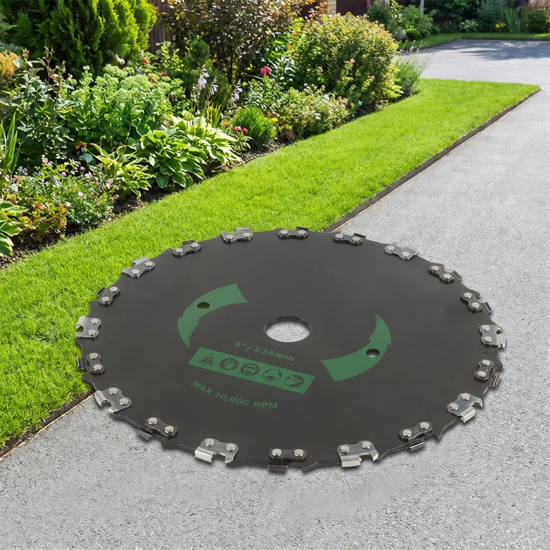 Kantenmaaier Oprit en Gazonranden Stalen Maaiblad 23cm Grastrimmer Opzetstuk Tuinonderhoud | Sansoti