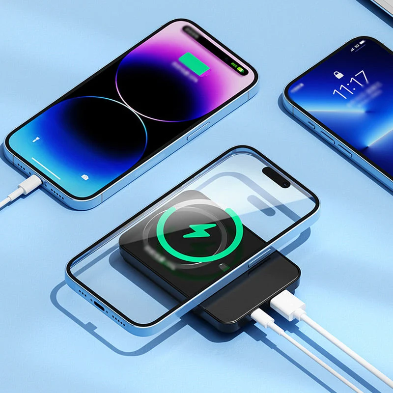 Draagbare Powerbank 20000mAh Ultradun Snellader met Draadloos Opladen en LED Display voor Onderweg | Sansoti