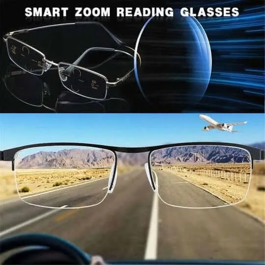 Progressieve Leesbril met Automatische Aanpassing — Blauwlichtfilter & UV-Bescherming voor Ontspannen Zicht | Sansoti