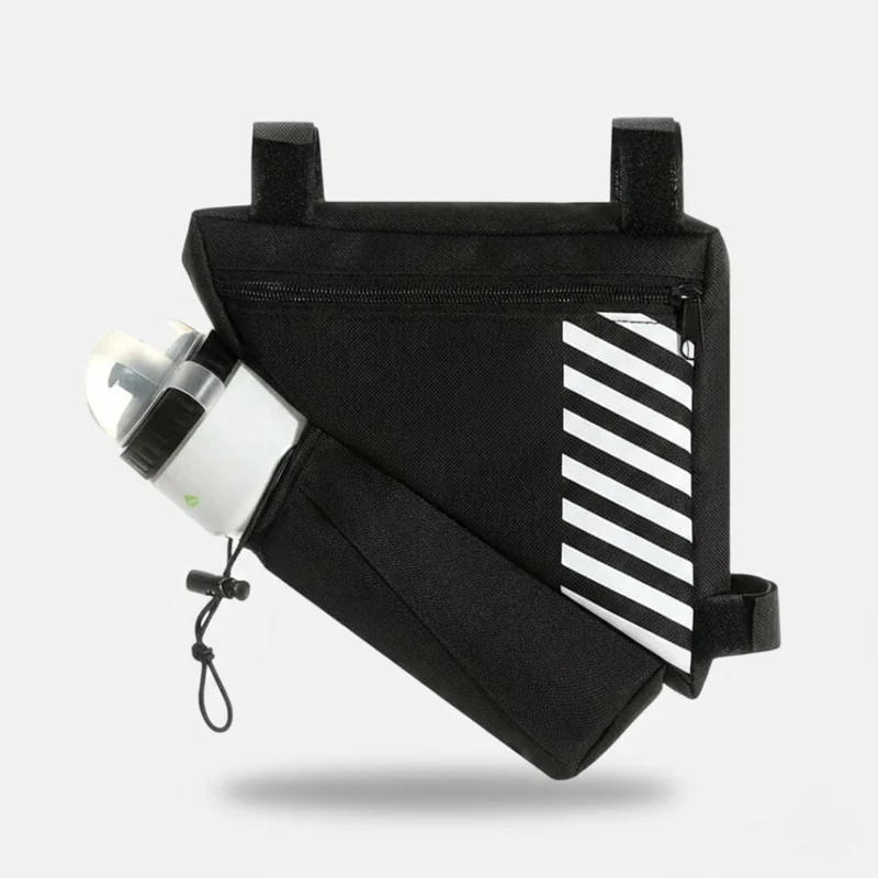 Sacoche multifonction en toile imperméable pour cadre de vélo