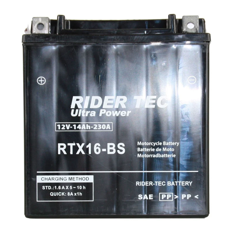 Batterie Moto RTX16-BS sans entretien 12V 14Ah 230A