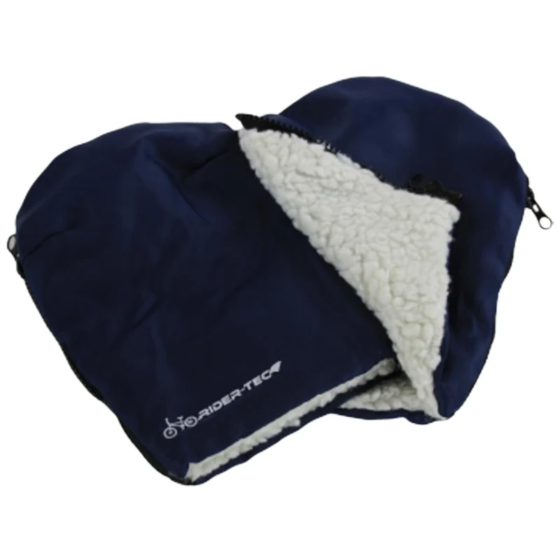 Manchons de vélo "Hand Muff" imperméables et chauds Bleu Rider-Tec