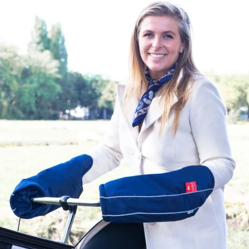 Manchons vélo Wobs bleus contre le froid