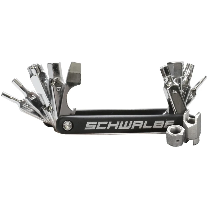 Outil multi-fonctions et démonte obus valve vélo Schwalbe