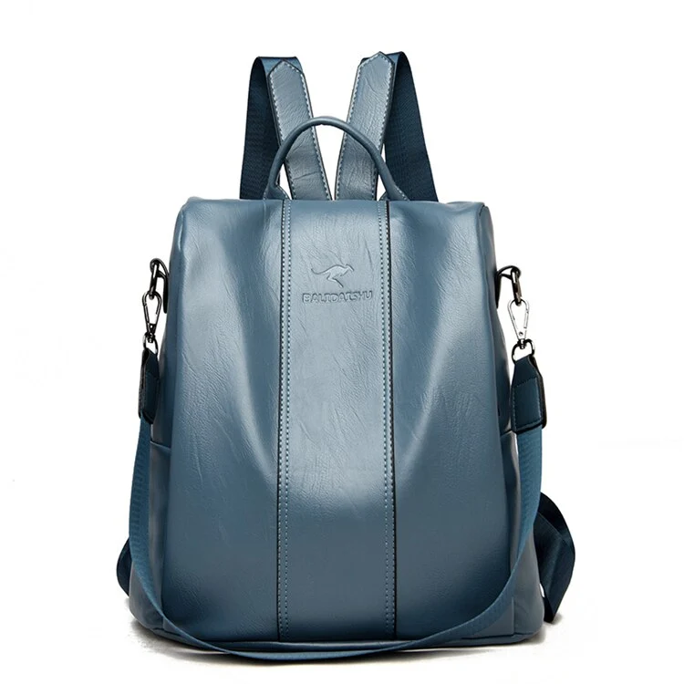 Anti-Diefstal Leren Rugzak Dames Vintage Schoudertas Multifunctioneel Converteerbaar Daypack Reis Schooltas | Sansoti