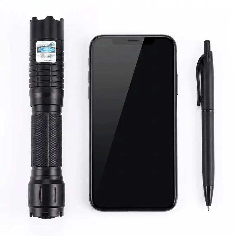 Tactische Laserzoeker 450nm Hoge Intensiteit Verstelbare Focus Aluminium Behuizing 5000m+ Bereik Outdoor Survival Zaklamp Vuurstarter Blauw Laser Compacte Krachtige Lichtstraal | Sansoti