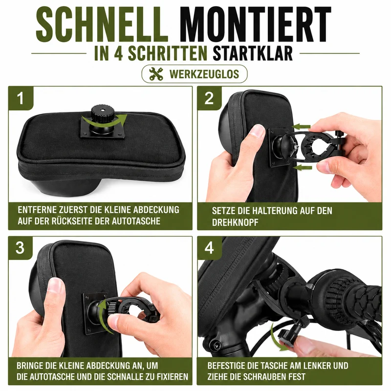 Waterdichte Telefoonhouder voor Fiets met Touchscreen – Tot 6.4 Inch | Sansoti