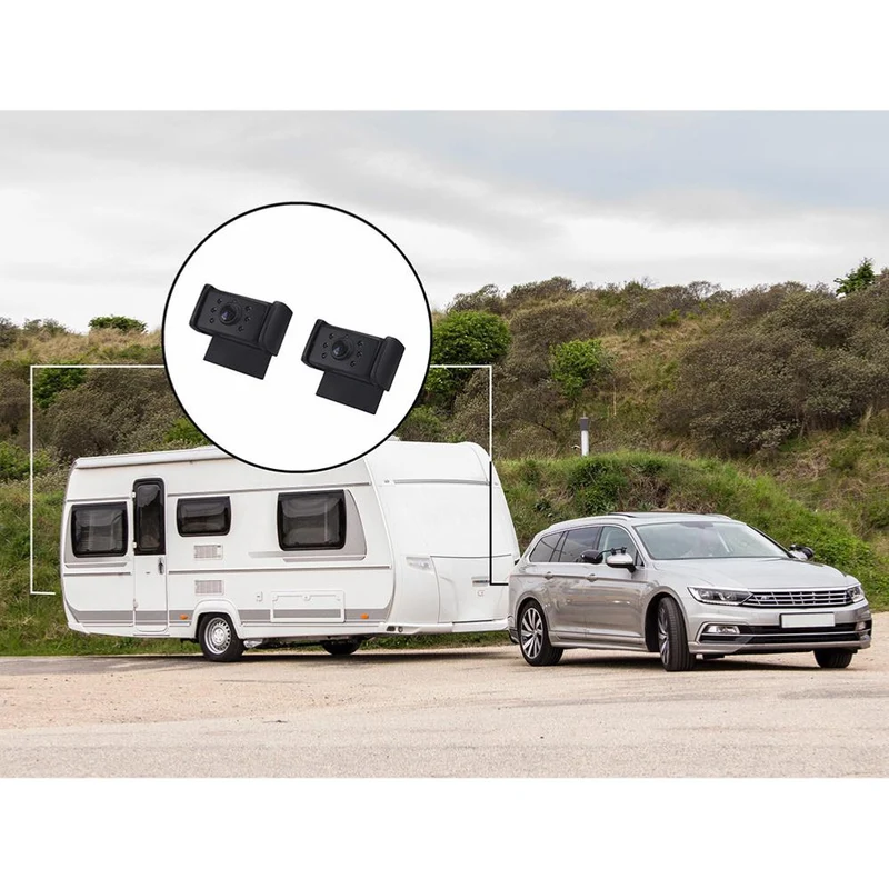 Caméra de recul sans fil numérique x2 caméras écran 4,3 pouces pour caravane