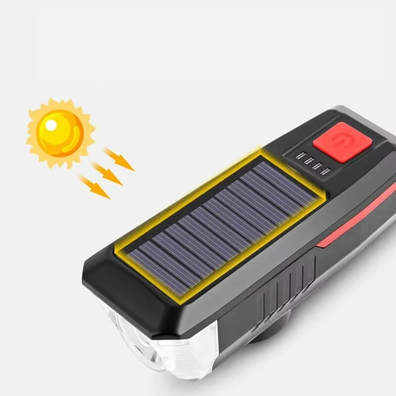 CycleFlare™ | Eclairage velo avec autonomie solaire et klaxon intégré pour une conduite sécurisée