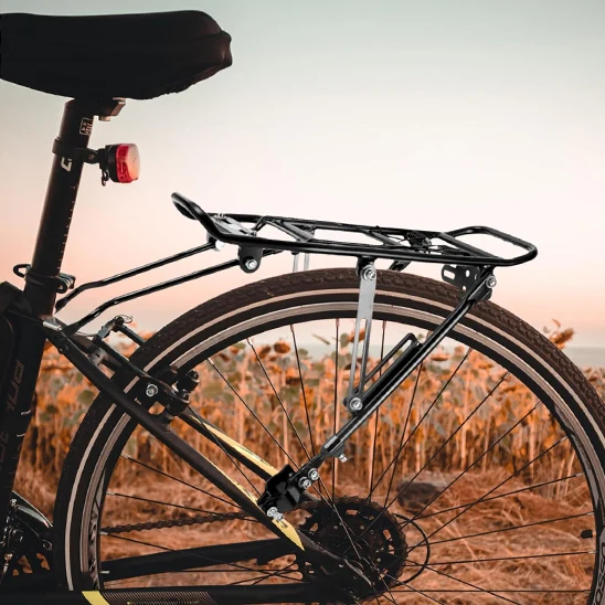 Porte Bagage Vélo Universel : Charge Maximale 50 kg, Ajustable 20" à 29" (Alliage d'Aluminium)
