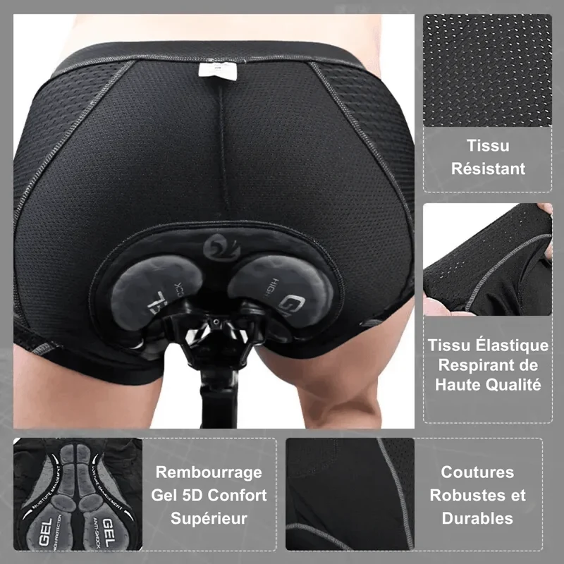 Sous-vêtement de Cyclisme avec Gel 5D - CycloGel™